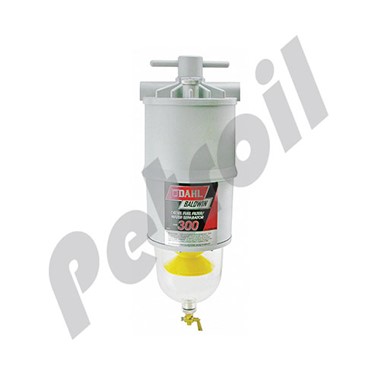 300 Porta Filtro/Separador Baldwin Turbina Dahl 180 GPH 1000 HP  Max incluye Elemento 2 Mic 301