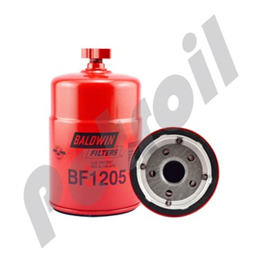 BF1205 Filtro de Combustible Baldwin Roscado c/drenaje Ford  E7HZ9N184B E8HT9J288AA 33417 30mic