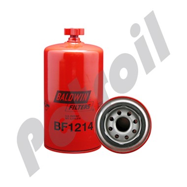 BF1214 Filtro Baldwin Combustible Roscado c/drenaje Motores  Caterpillar FS1214 P558000 33439