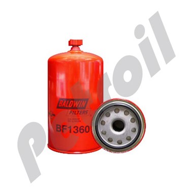 BF1360 Filtro Baldwin Combustible Roscado Hino 234011700 c/drenaje