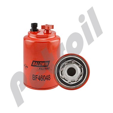 BF46048 Filtro Combustible Sep/Agua Baldwin Roscado c/Drenaje/Puerto  Sensor y Sensor Reutilizable Cummins 4992119 FS19902