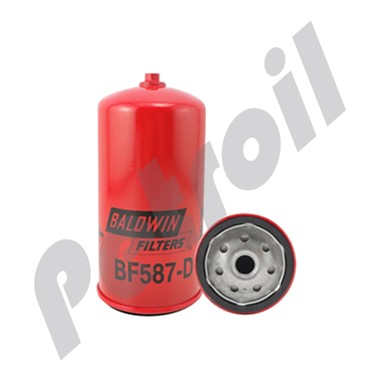 BF587-D Filtro Baldwin Combustible Roscado Iveco c/Drenaje 4764725  Volvo 434061 33472 FF5135l PSC496 WK842 FF215 P550587