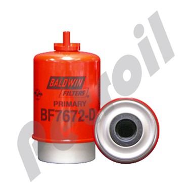 BF7672-D Filtro Baldwin Combustible c/purga Caterpillar 1311812 John  Deere RE53729 RE62421 33638 FS19554 P550398