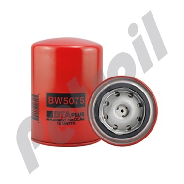 BW5075 Filtro Baldwin Refrigerante Roscado Cummins 3318318 WF2075  PSA761 BW5140