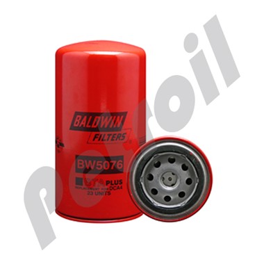 BW5076 Filtro Baldwin Refrigerante Roscado Cummins 3318319 WF2076  PSA761 P552076 WA956 BW5140