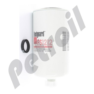 FS1212 Filtro Fleetguard Comb. Roscado c/purga Cummins 3308638 BF1212 33405 S3201 PSD960/1 P558000 BF957-D FS1212
