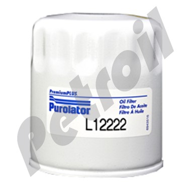 L12222 Filtro Aceite Purolator Roscado v/Antirretorno Chrysler  4892339AA MO339 Isuzu 2945611090 B7443 P550794 PH48 57060 P