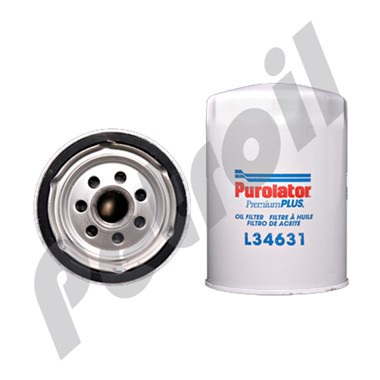 L34631 Filtro Aceite Purolator Roscado v/Antidenaje GMC 25160561  B1428 51060 ML13 P550964 LF3679 PH5 PH1218 ML1011