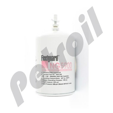 NG5900 Filtro Combustible Gas Natural Fleetguard Autobuses Yutong  BF7695 P550735 33416