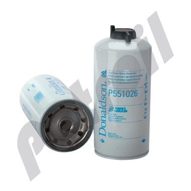 P551026 Filtro Combustible Sep.Agua Donaldson Roscado con Drenaje  Mercedes 4771302 11110668 BF1358-SP Volvo BF1363