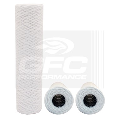SP0542 Filtro GFC Saturn t/Cartucho Algodon Blanqueado Trenzado  10mic Long 10" Nucleo Acero Inoxidable 304 DOE
