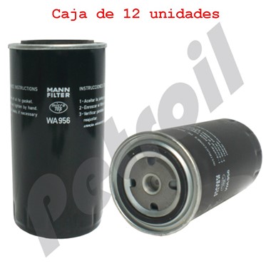 WA956-12 CAJA 12 Filtro MANN Refrigerante Scania Autobuses (112 / 113  / 124) Scania 524760 524761 PSA761 BW5076